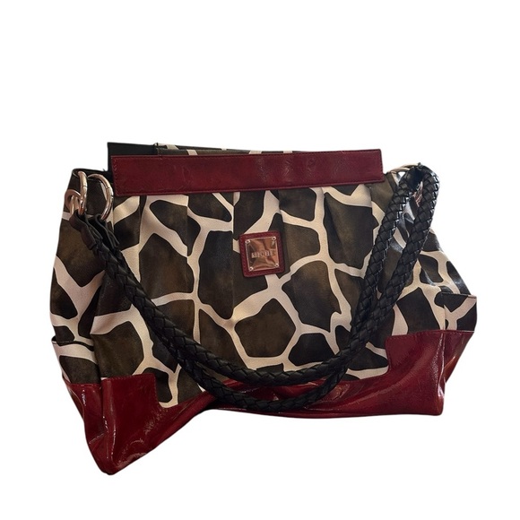 MICHI Handbags - Stylish Red and Brown Women's Bag Miche large tote excellent condition .